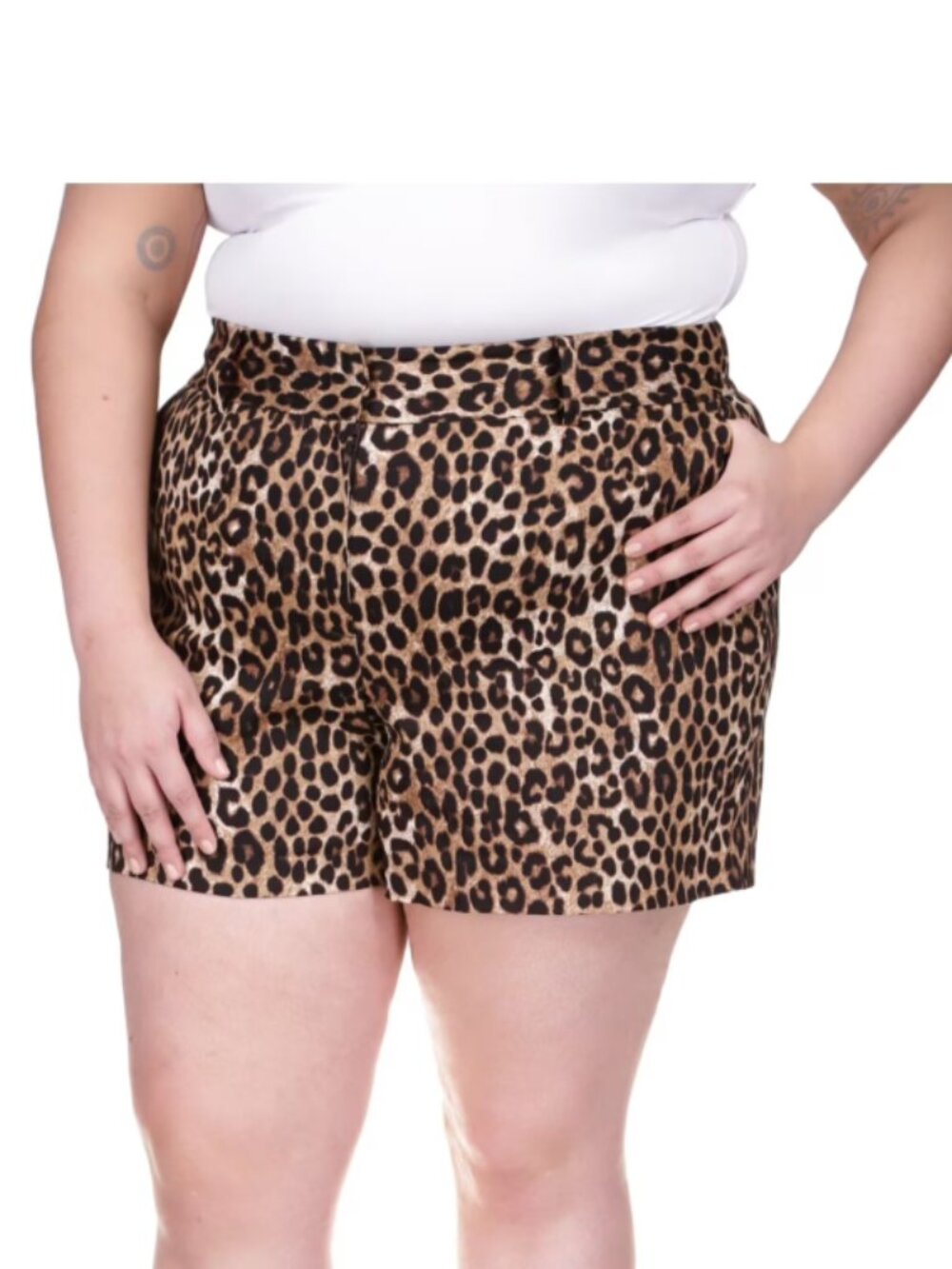 NWT MICHAEL Micheal Kors Leopard Shorts 16W